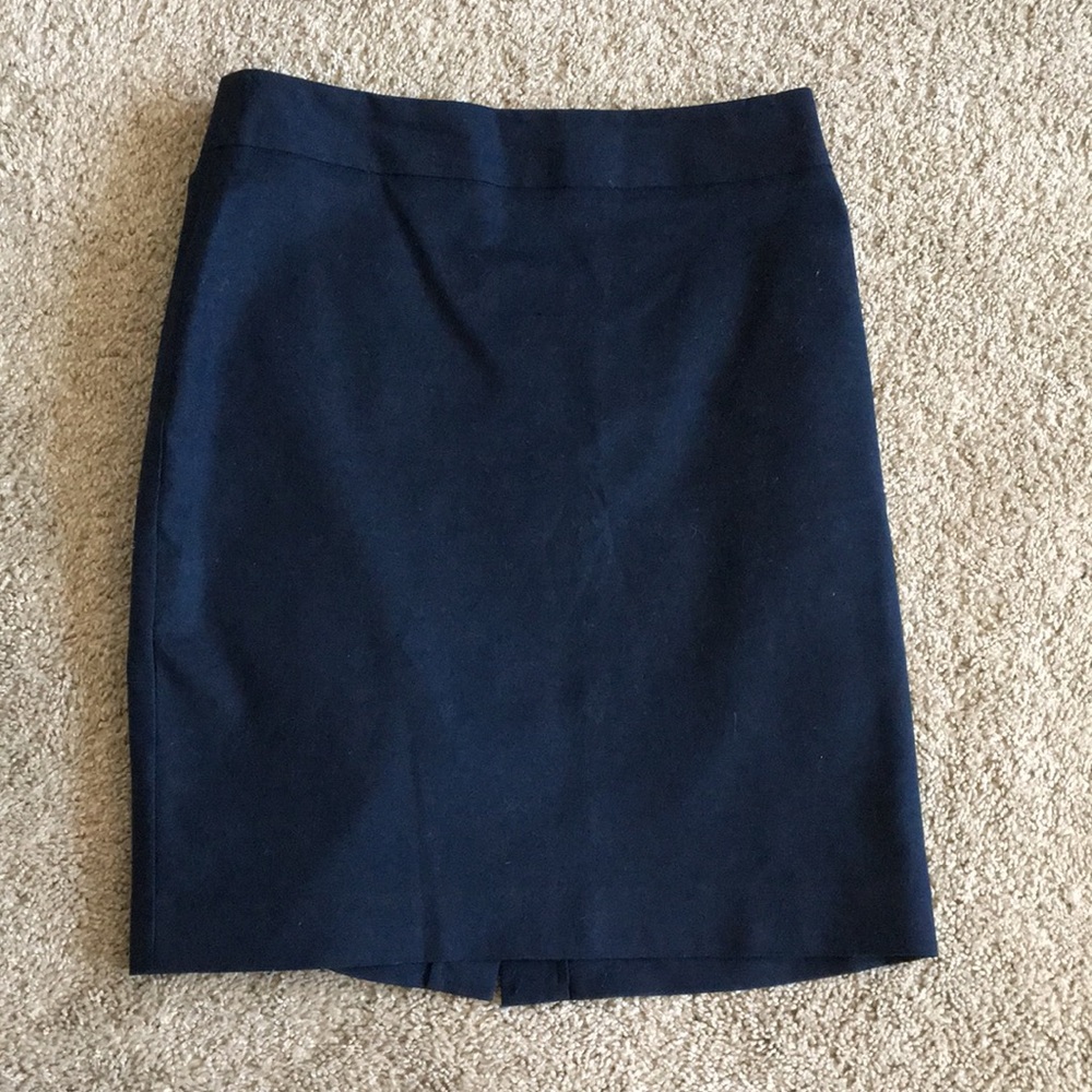 Navy Blue Banana Republic Pencil Skirt